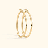 14K Gold Earrings | 34 mm